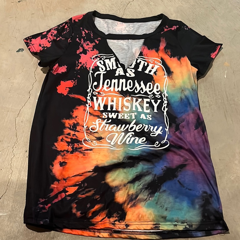 Whiskey tie dye tee